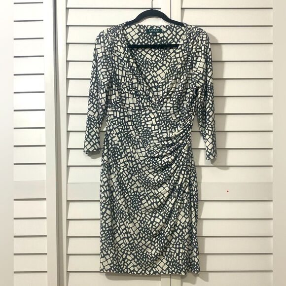 Ralph Lauren Dresses & Skirts - Gray and White Patterned Dress